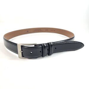 Joseph Abboud Genuine Black Leather Belt Handcrafted Italy 40 Classic Dressy
